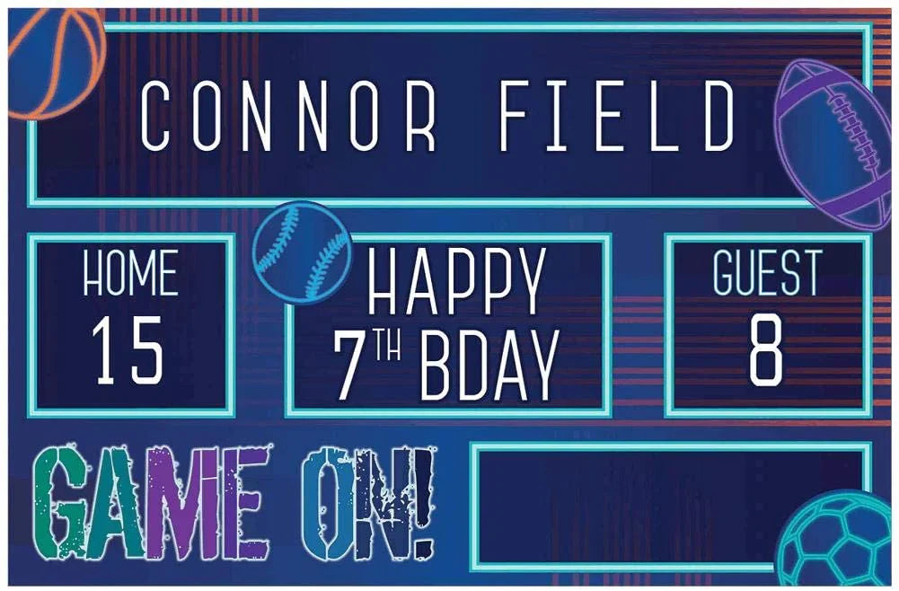 Birthday Baller Personalized Stadium Scoreboard Sign