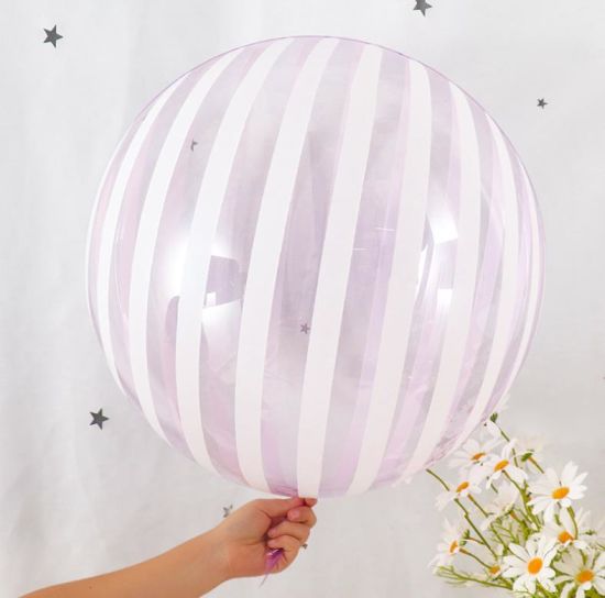18" Purple Stripe BOBO Balloon