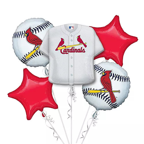 Anagram MLB Cardinals Balloon Bouquet 5ct