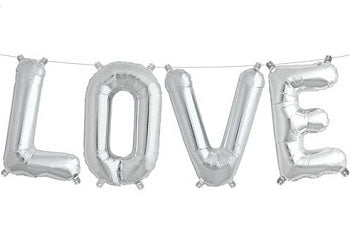 Northstar 16" Silver Love Sign Balloon