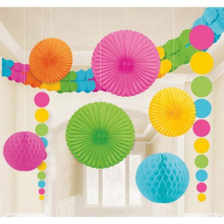 Pastel Rainbow Room Decoration Kit 9pc