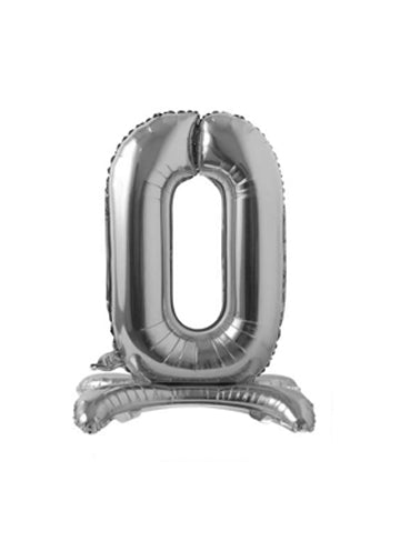 28" Silver Standing Foil Balloons