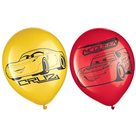 ©DISNEY CARS 3 12" Printed  Latex Balloons 6ct