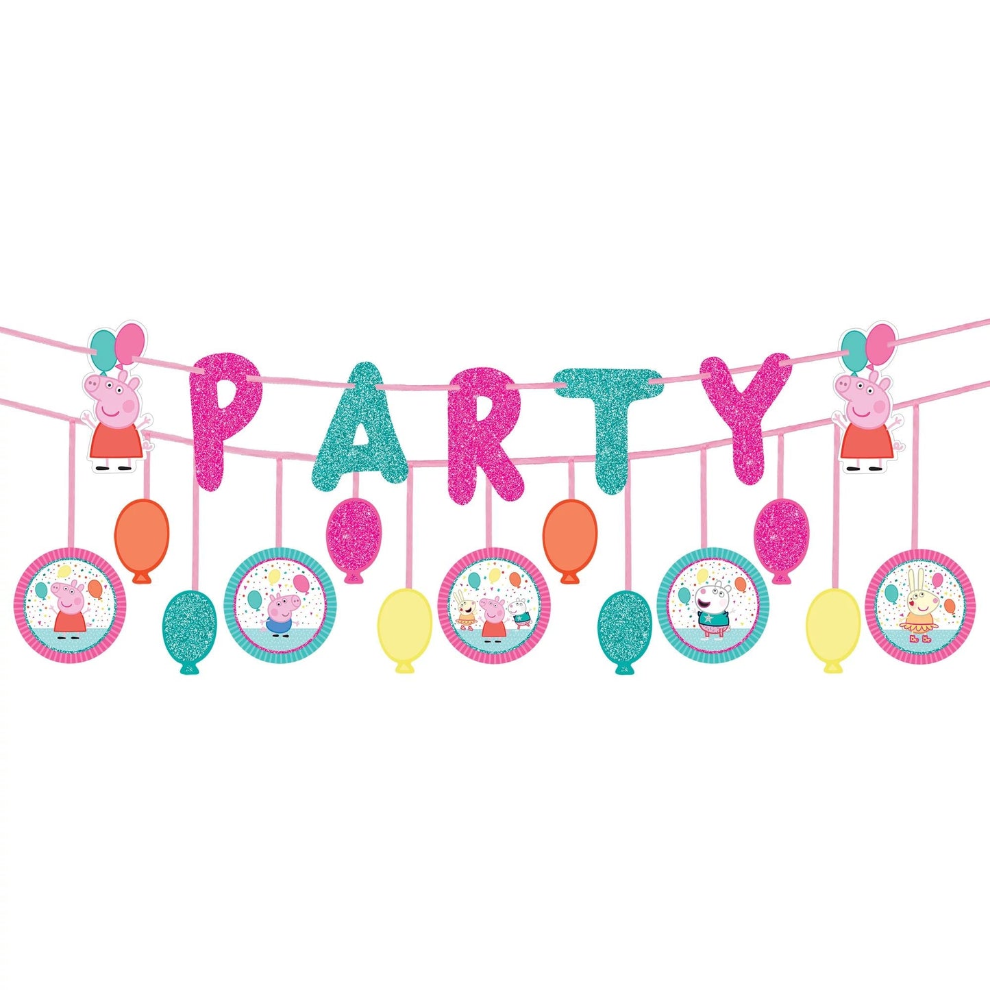 Peppa Pig Confetti Party Double Banner Multipack