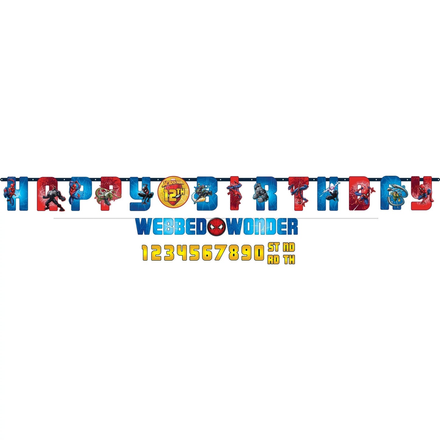 Spider-Man™ Webbed Wonder Jumbo Letter Banner Kit 10ft