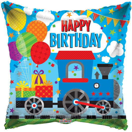 Conver USA 18" Birthday Gift Train Gellibean Balloon