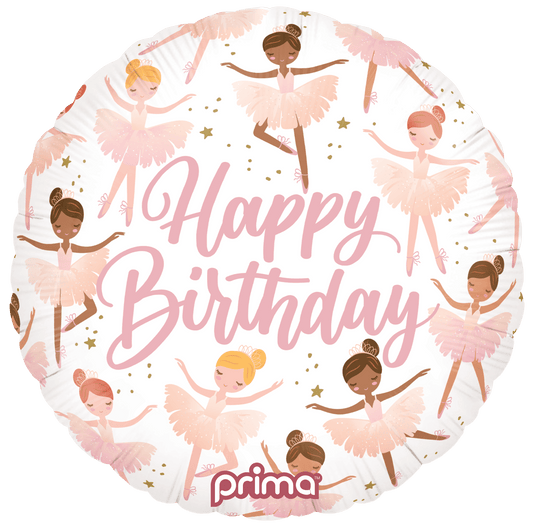 18” Round Birthday Ballerinas