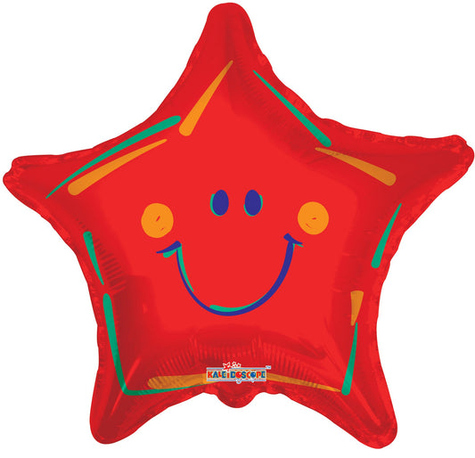 ConverUSA 18" Smiley Red Star Balloon