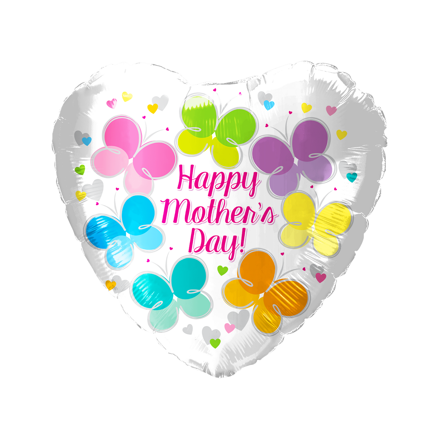 Party America 18" Happy Mother's Day Colorful Butterflies Balloon Pack of 50