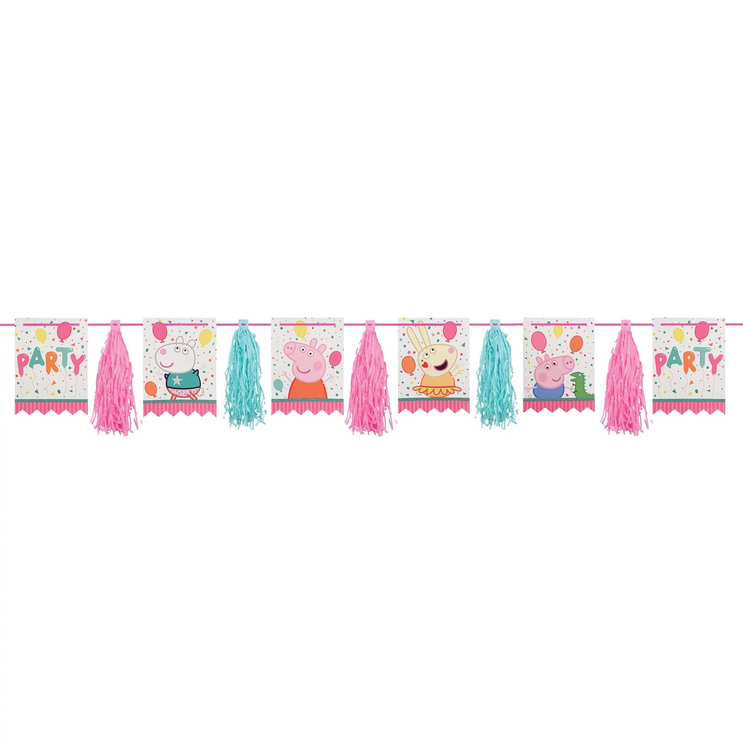 Peppa Pig Confetti Party Pennant Tassel Garland 10ft