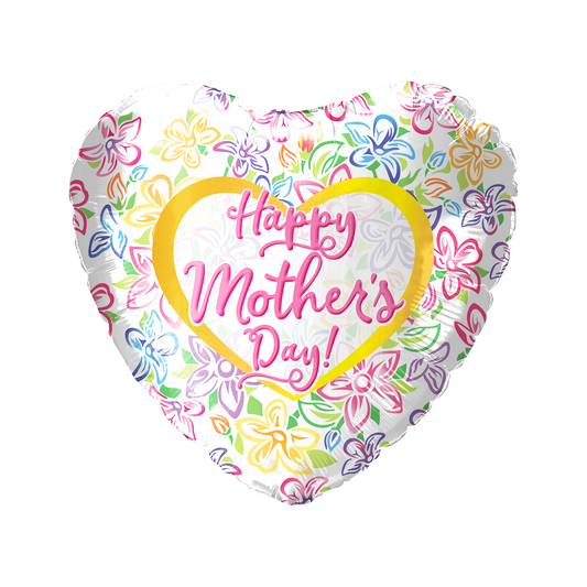 Party America 18" Happy Mother's Day Flowers Balloon