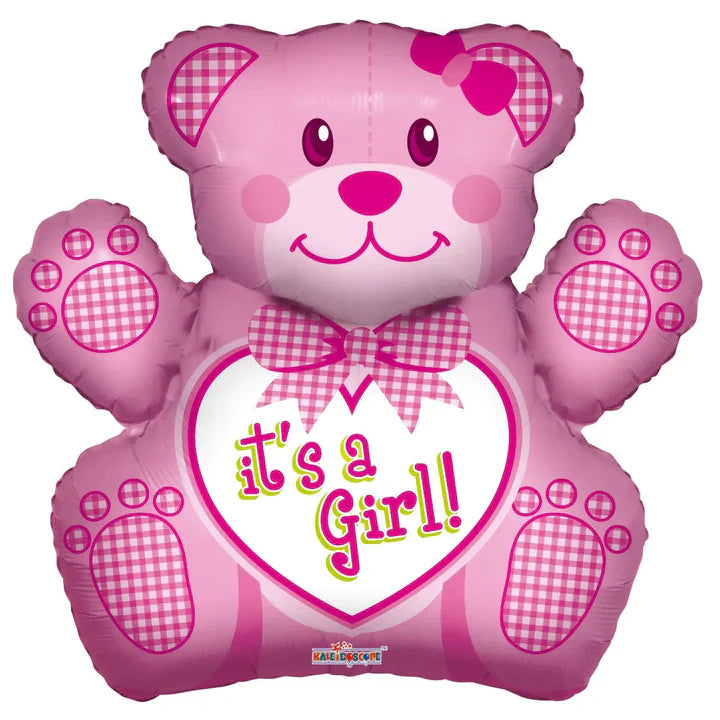 It's a Girl 28" Baby Girl Bear Shape Balloon