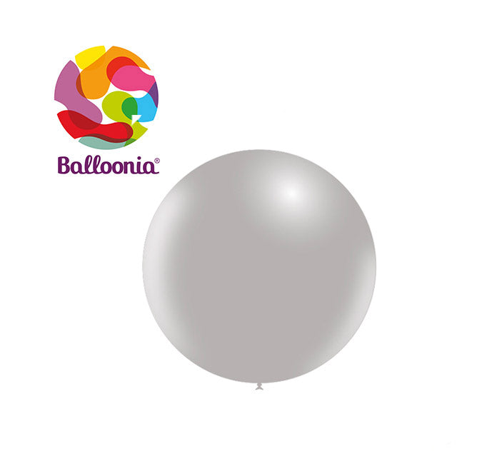 Balloonia 2ft Grey Latex Balloon 5ct