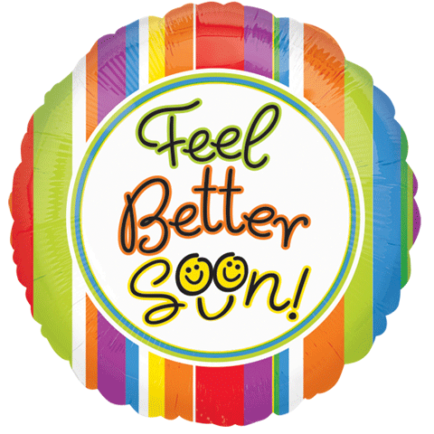 ValueLine 18" Feel Better Soon Colors Balloon