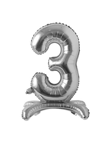 28" Silver Standing Foil Balloons