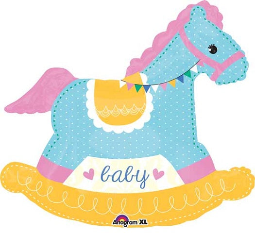 Anagram 26" Baby Rocking Horse SuperShape Balloon 1ct