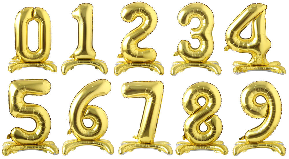 28" Gold  Standing Foil Balloons