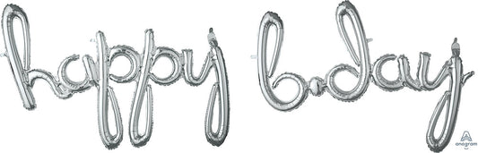 Anagram happy b.day Phrase Silver Balloon