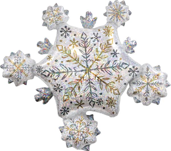 Anagram 32" Snowflake Supershape Foil Balloon 1ct