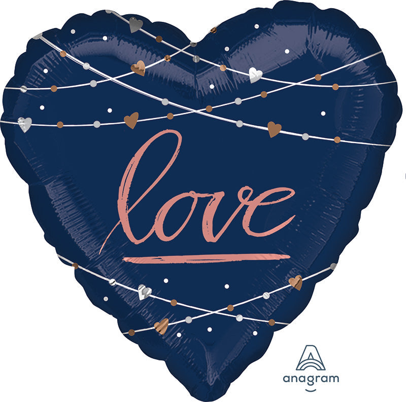 Anagram 28" Jumbo Navy Wedding Foil Balloon