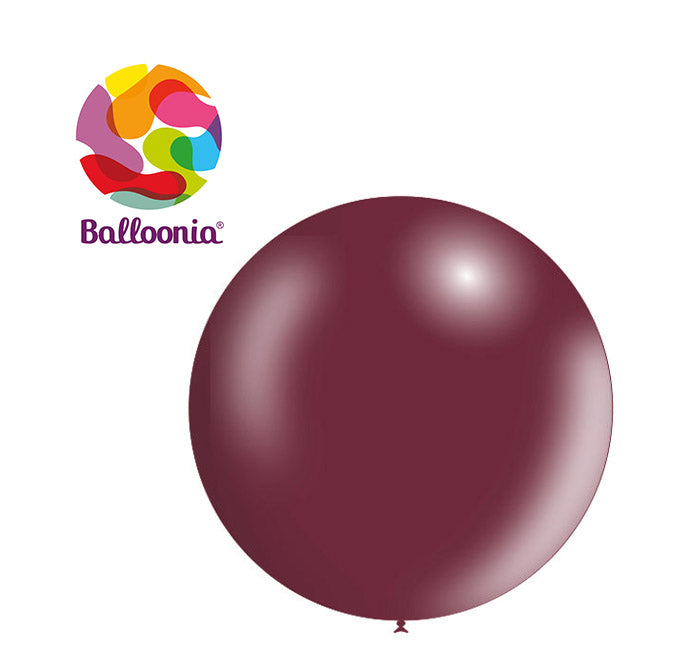 Balloonia 2ft Metallic Latex Burgundy 5ct