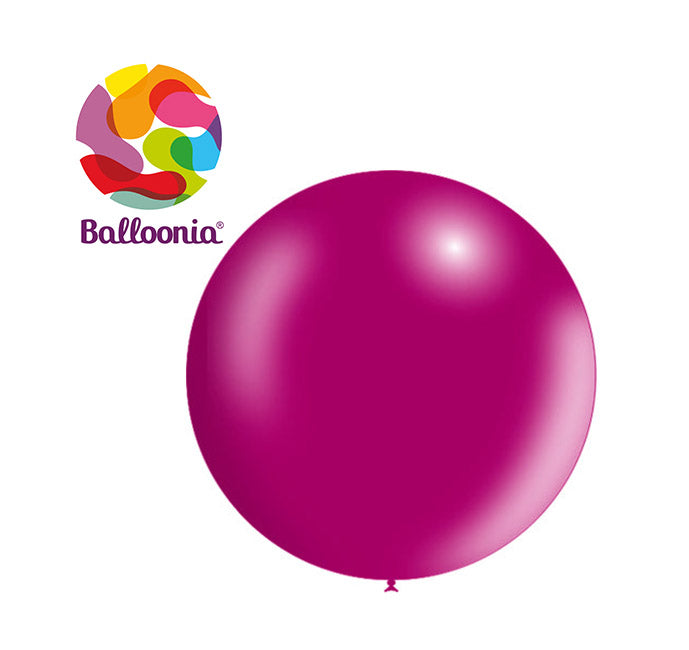 Balloonia 3ft Metallic Fuchsia Latex Balloon 5ct