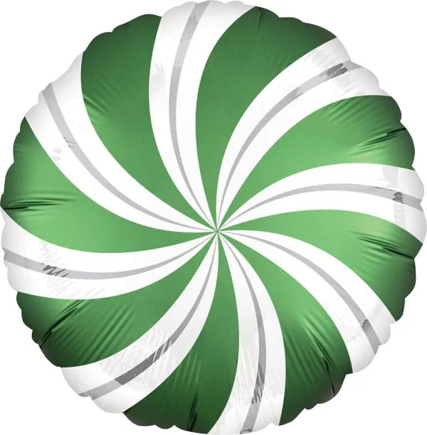 Anagram 18" Emerald Candy Swirl Foil Balloon