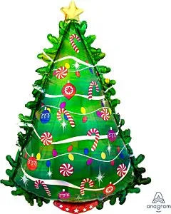 Anagram 36" Green Xmas Tree Holographic