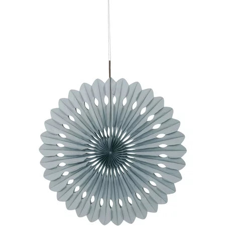 Gray Hanging Fan Decoration 1ct