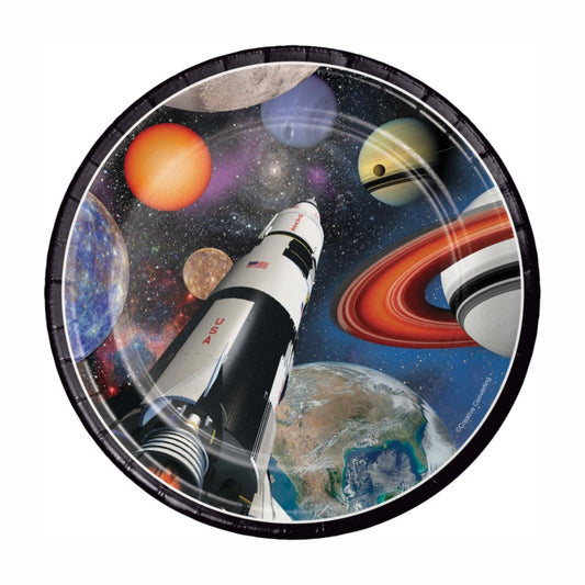 Space 7" Paper Plates 8ct