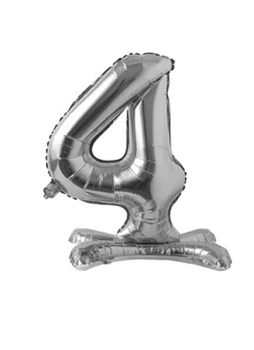 28" Silver Standing Foil Balloons