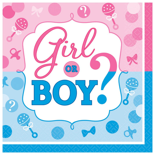 Girl or Boy? Beverage Napkins 16ct