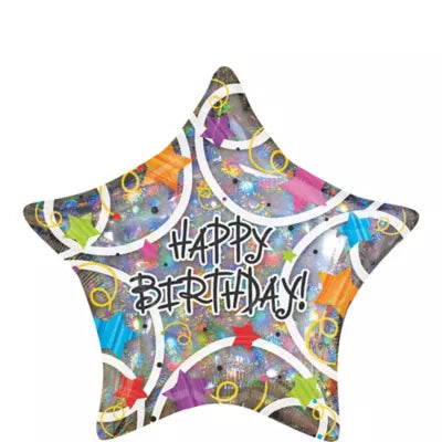 Anagram 32" Happy Birthday Star Balloon