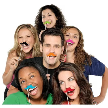 Moustache On a Stick 6pc Photo Props