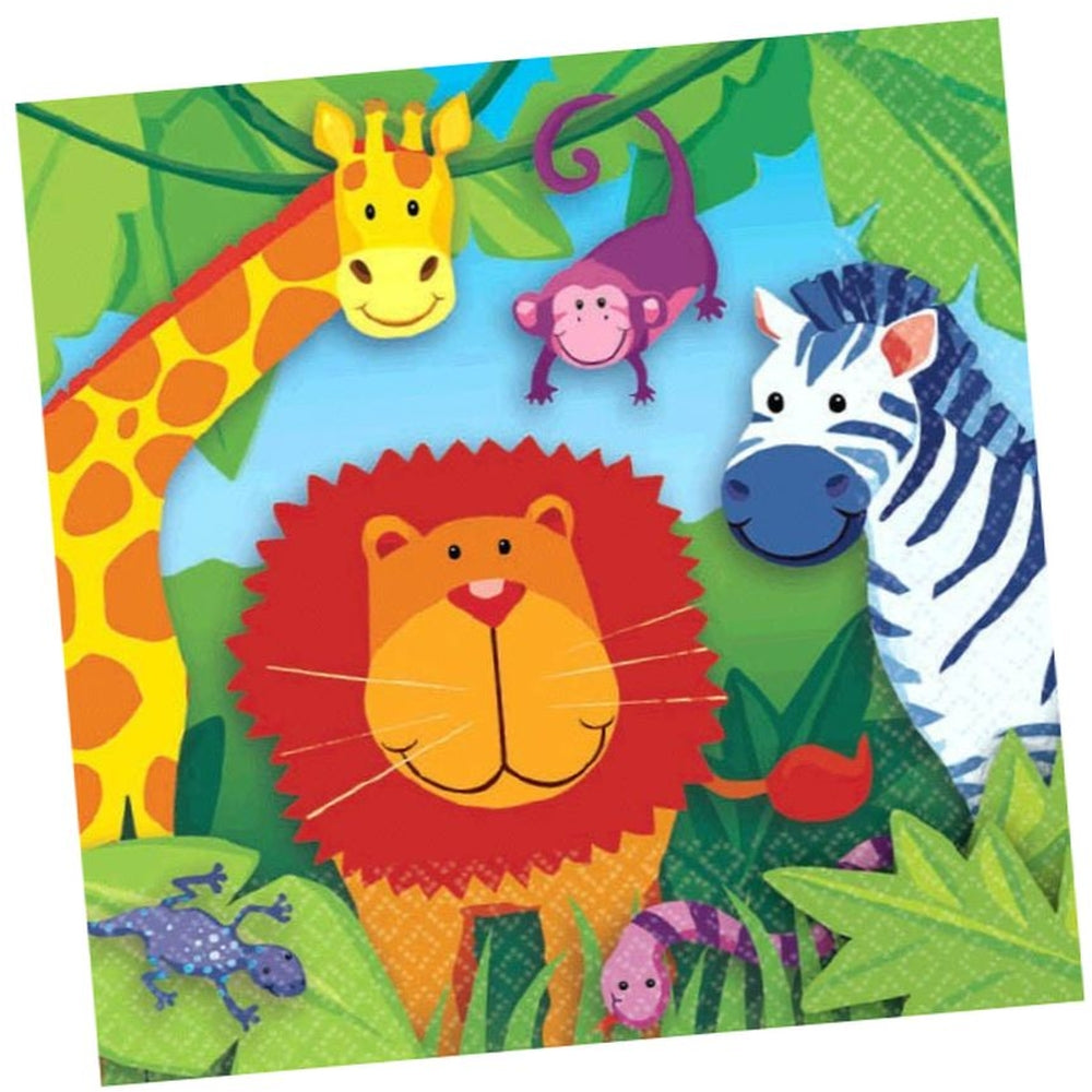 Jungle Animals Beverage Napkins 16ct