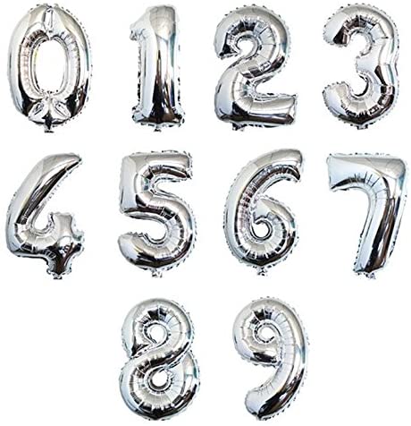 Party America 16" Silver Numbers