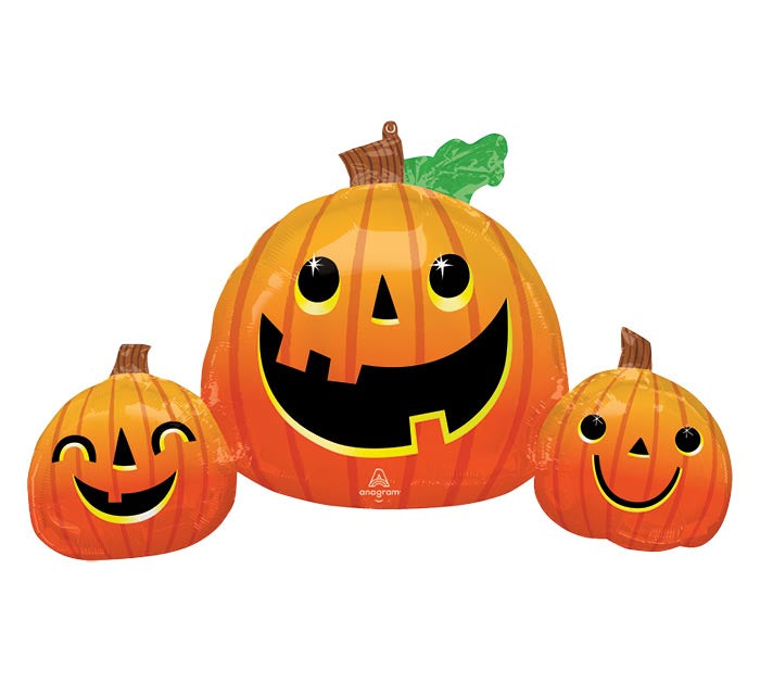 Anagram 35" Smiley Pumpkin Trio Balloon