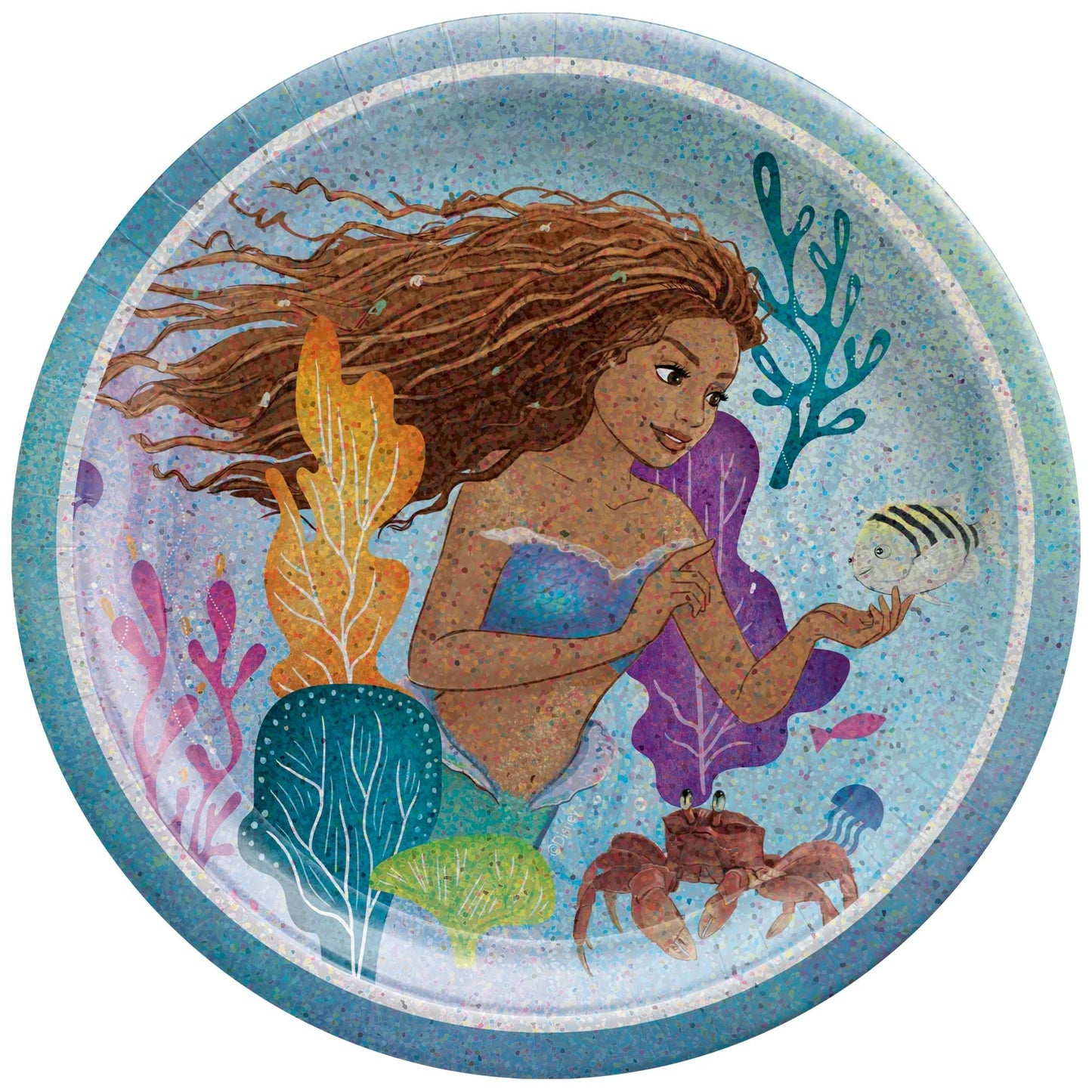 The Little Mermaid 7" Round Plates 8ct