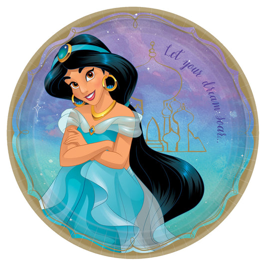 ©Disney Princess Round Plates, 9" - Jasmine 8ct