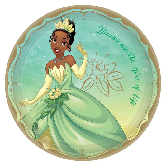 ©Disney Princess Round Plates, 9" - Tiana 8ct