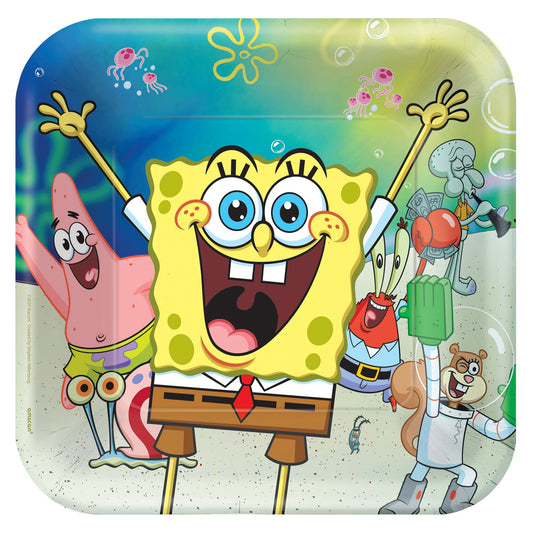 SpongeBob© 9" Square Plates 8ct