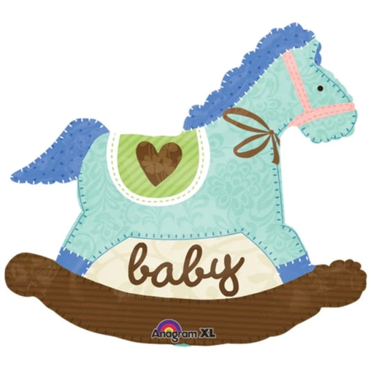 Anagram 26″ Baby Blue Rocking Horse Balloon