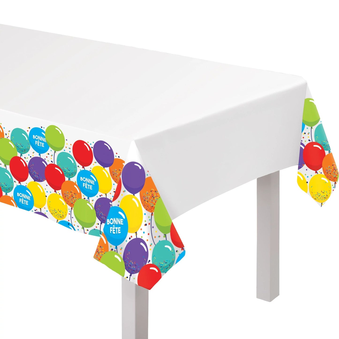 Bonne Fete Plastic Table Cover