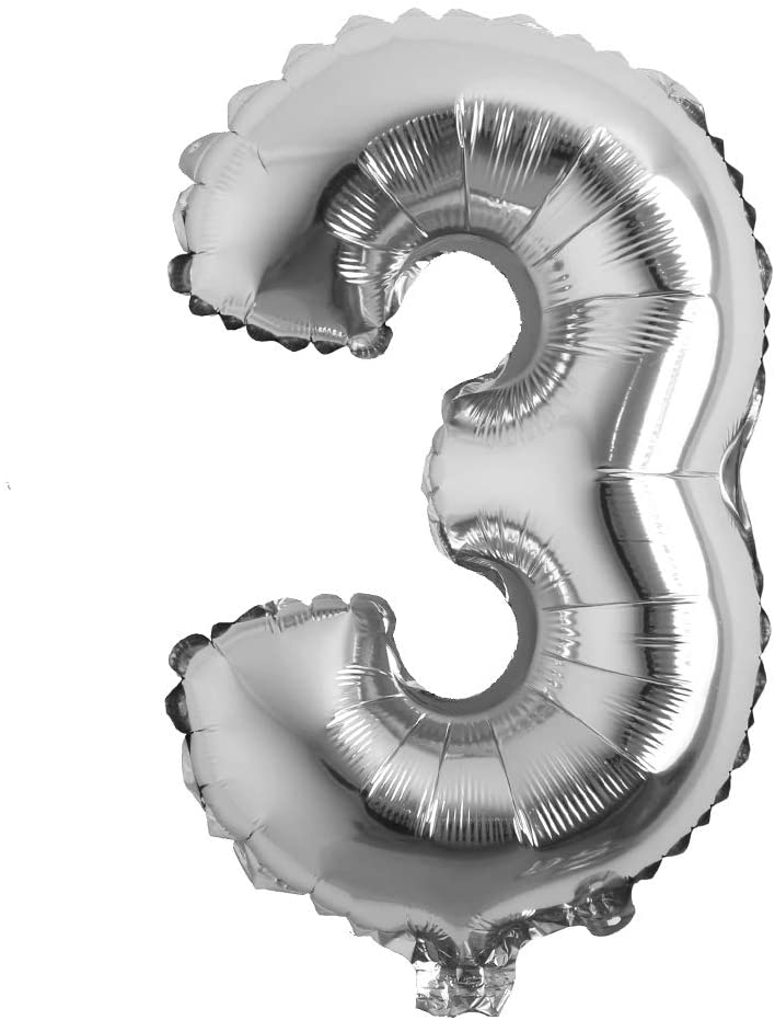 Party America 16" Silver Numbers