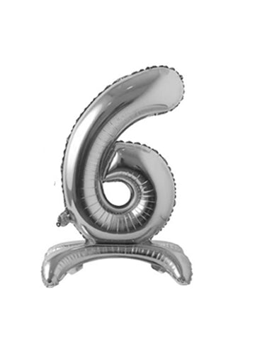 28" Silver Standing Foil Balloons