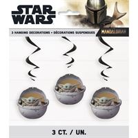 Mandalorian The Child Hanging Swirl Decorations 26" 3ct