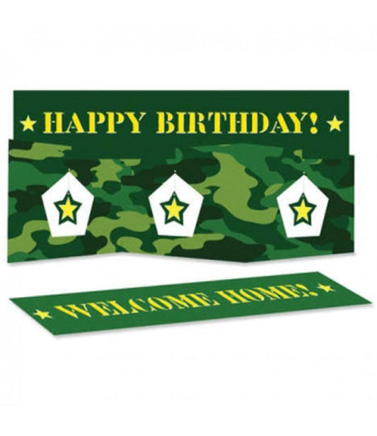 Camo Gear Happy Birthday Centerpiece