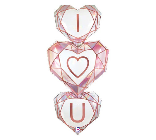 Betallic 38" Opal Love You Gem Foil Balloon