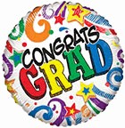 ConverUSA 18" Colourful Congrats Grad Balloon-Flat