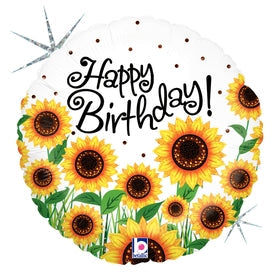 Betallic 18" Happy Birthday Sun Flowers Balloon